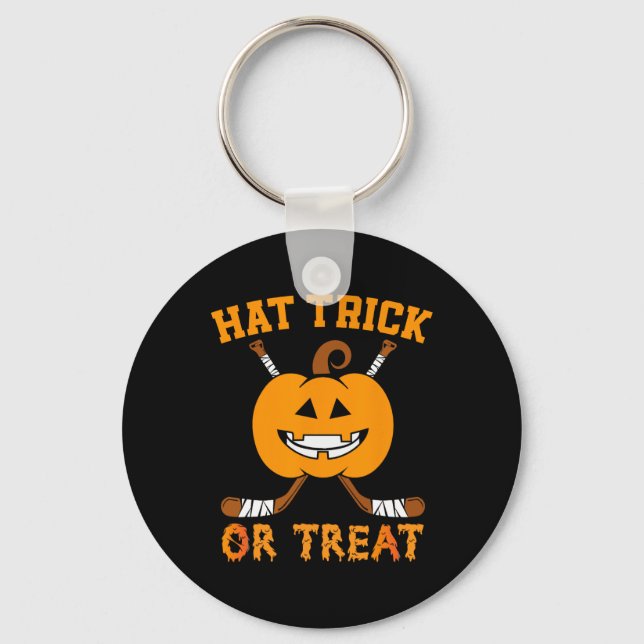 Llavero Gorra Trick O Trato Fun Hockey Halloween Costum (Anverso)