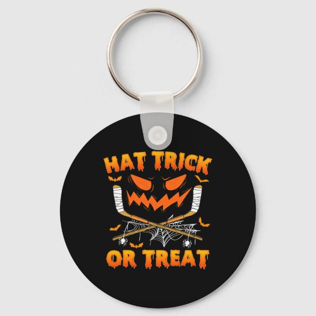 Llavero Gorra Trick O Trato Fun Hockey Halloween Costum (Anverso)
