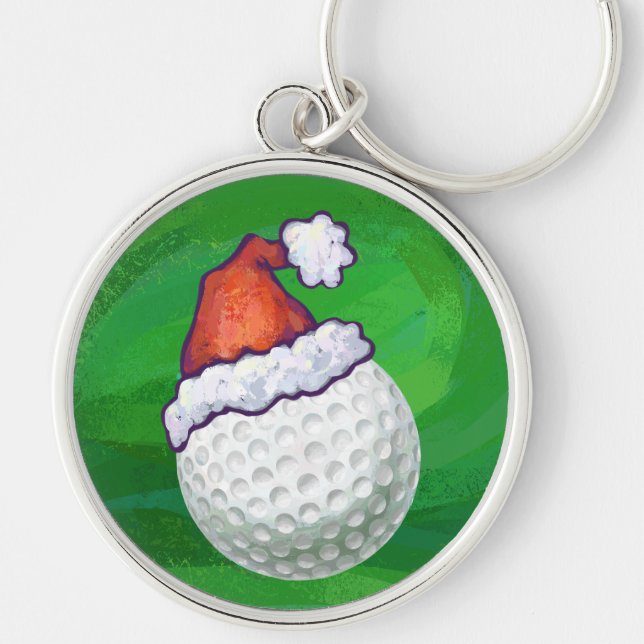 Llavero Gorras de Navidades de Golf Ball (Frente)