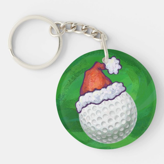 Llavero Gorras de Navidades de Golf Ball (Frente)