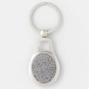 Llavero Gotas de agua gris
