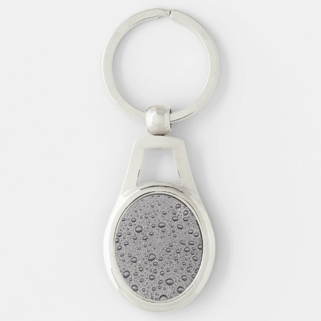 Llavero Gotas de agua gris (Anverso)