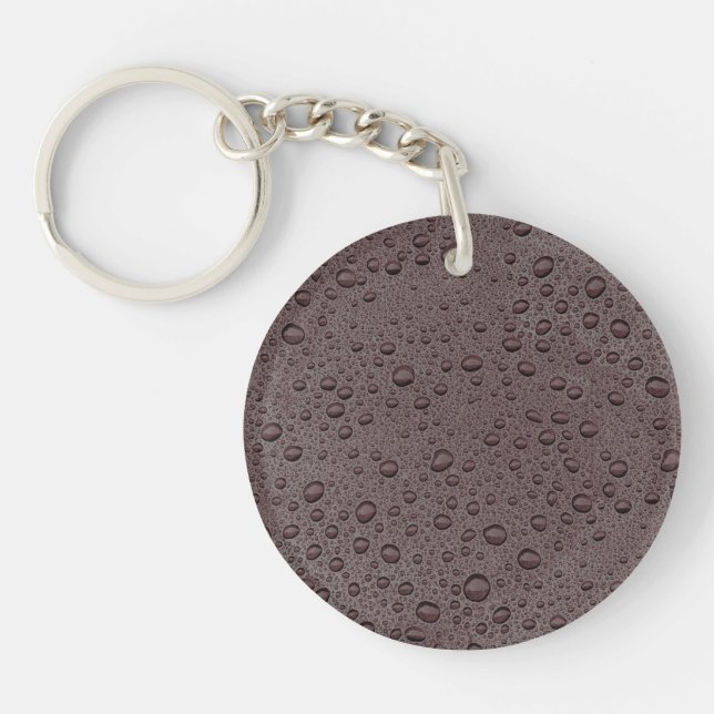 Llavero Gotas marrones de agua (Frente)