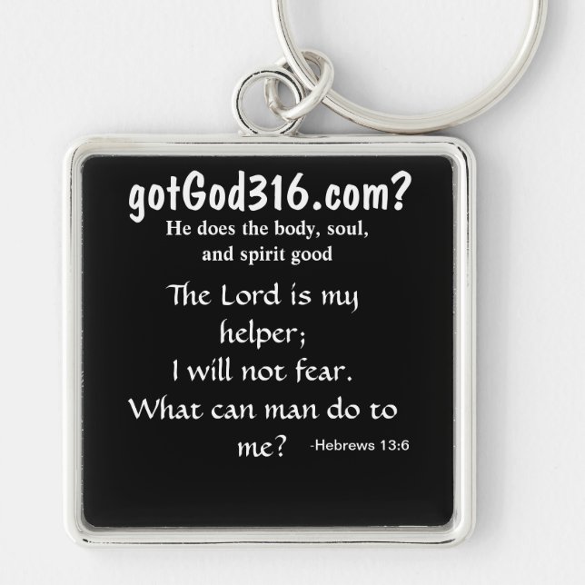 Llavero gotGod316.com Keychain cuadrado (Frente)