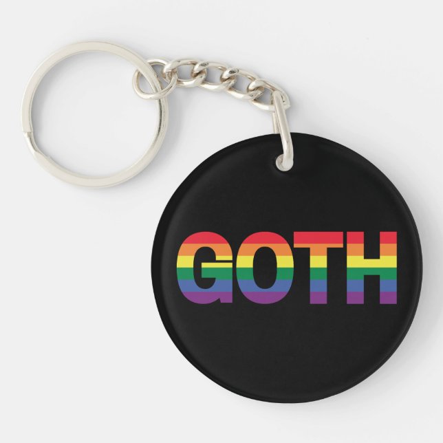 Llavero Goth LGBTQ+ Regenbogen (Frente)