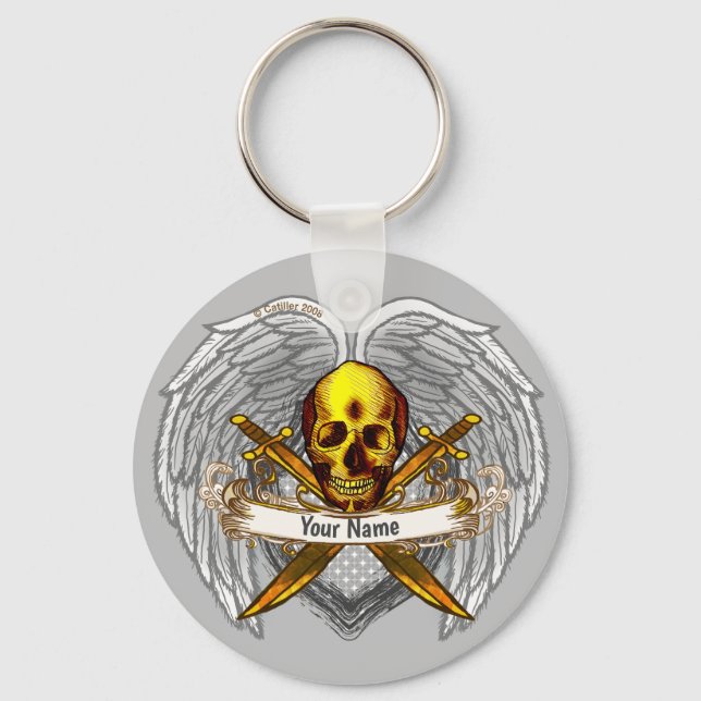 Llavero Goth skull Warrior Keychain (Anverso)