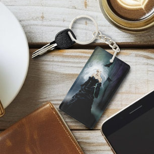 Llavero Gótica mujer negra del bosque Ravens