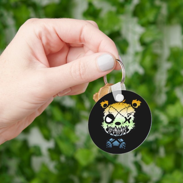 Llavero Gótico AroAce Bandera del Orgullo Agénero Oso de c (Mano)