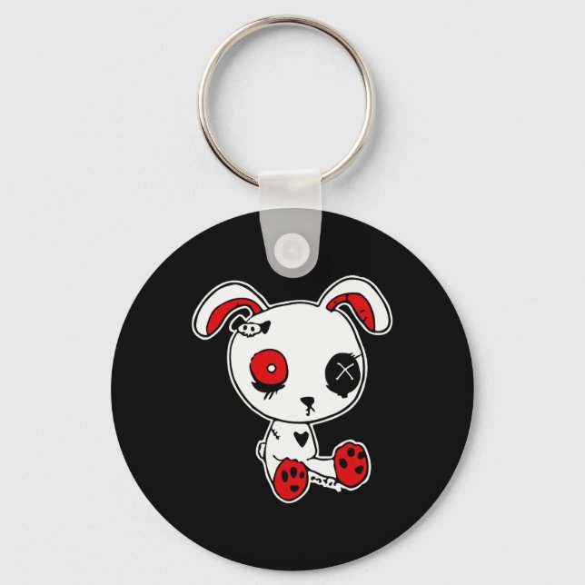 Llavero Gótico Bunny Lazy Halloween disstume asustado góti (Anverso)