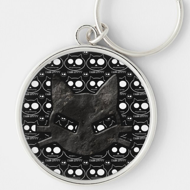 Llavero gótico del mún del gatito negro de los (Frente)