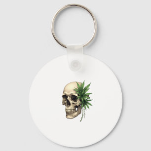 Llavero Gótico estético Grunge Skull Tropical Monstera