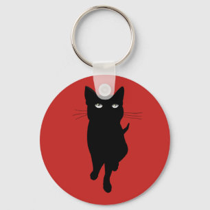 Llavero Gótico felino negro