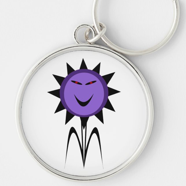 Llavero Gótico Kawaii Flower Evil Halloween Keychain (Frente)
