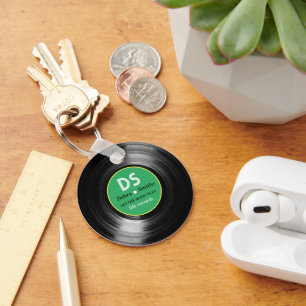Llavero Grabación de vinilo con nombre de estilo de música