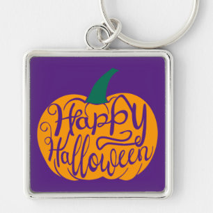 Llavero Grabación feliz de Halloween con calabaza tallada