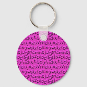 Llavero Grabado en relieve rosa