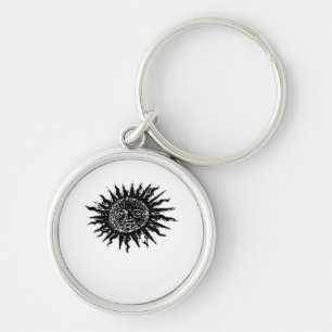 Llavero Grabado solar medieval - Estética de Whimsigoth -