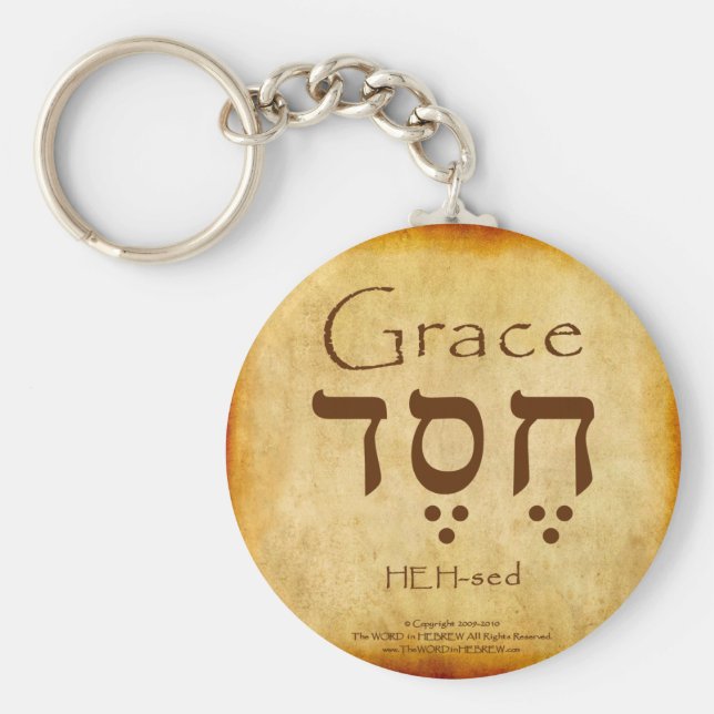 LLAVERO GRACE HEBREW KEYCHAIN (Frente)