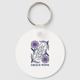 Llavero Grace Wins Floral Camiseta de Grabado Vintage Cris