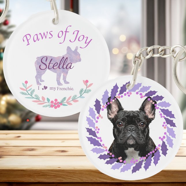 Llavero Graceful Lavender French Bulldog | Personalized (Subido por el creador)