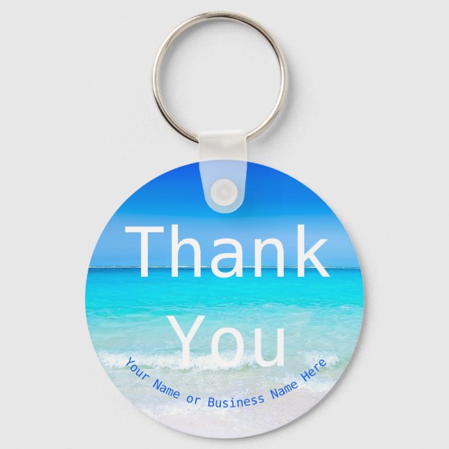 Llavero Gracias a la playa de regalos del cliente verano (Anverso)