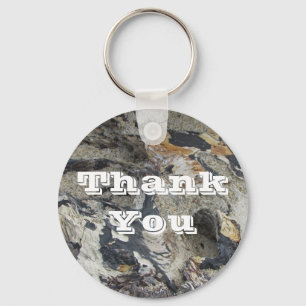 Llavero Gracias Black Brown Driftwood Pattern