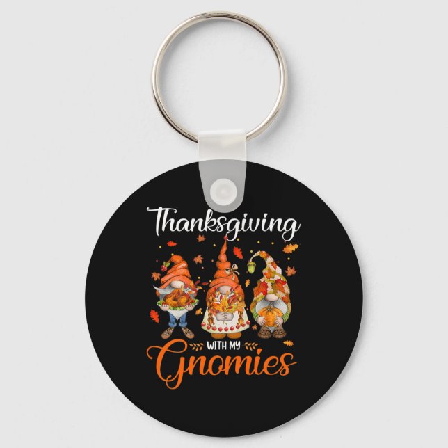 Llavero Gracias Con Mis Gnomies Funny Autumn Gnomes L (Anverso)