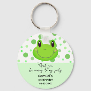 Llavero Gracias Frog Confetti Niños Fiesta de cumpleaños