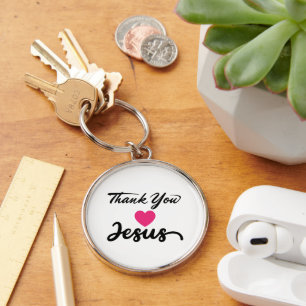Llavero Gracias Jesús Corazón de fe cristiana moderna