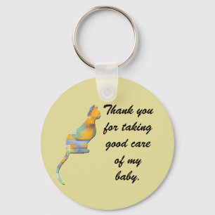 Llavero Gracias Mascota Sitter Animal Lover Color Block Ca