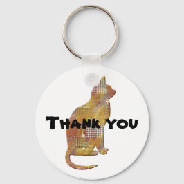 Llavero Gracias Mascota Sitter Animal Lover Patchwork Cat