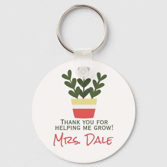 Llavero Gracias Por Ayudarme A Crecer | Profesora (Anverso)