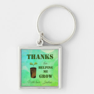 Llavero Gracias por ayudarme a hacer crecer keychain