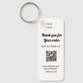 Llavero Gracias por el escaneo de pedidos Revisar el logot