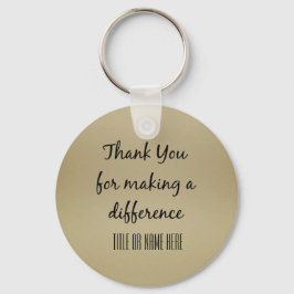 Llavero Gracias por hacer una diferencia personalizada