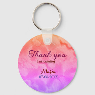 Llavero Gracias por la próxima fiesta de cumpleaños fecha