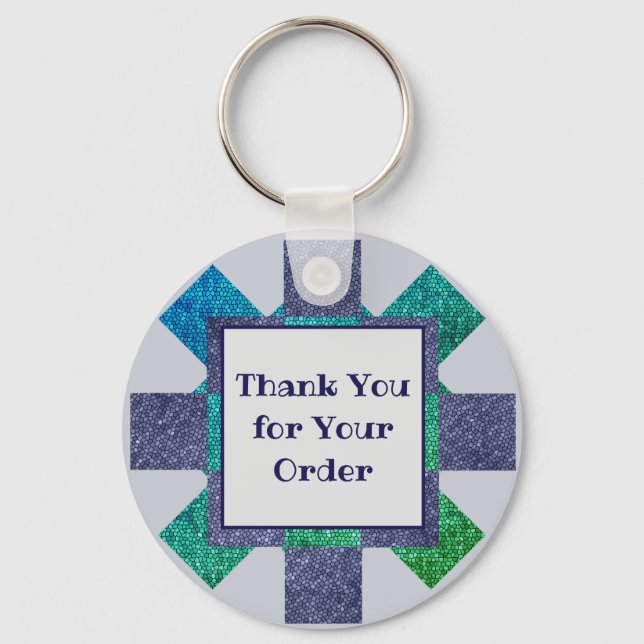Llavero Gracias por tu pedido de ventas de mosaico (Anverso)