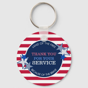 Llavero Gracias por tu servicio de veteranos de guerra