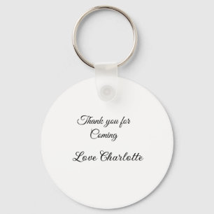 Llavero gracias por venir agregar nombre mensaje de texto 