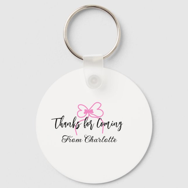 Llavero gracias por venir agregar nombre mensaje texto laz (Anverso)