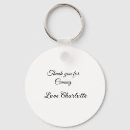 Llavero gracias por venir mensaje de texto nombre 