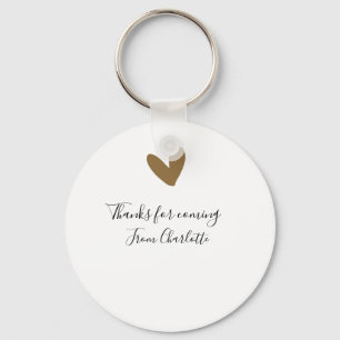 Llavero gracias por venir nombre del remitente mensaje de 