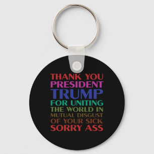 Llavero Gracias Presidente Trump Por Unir Al Mundo -