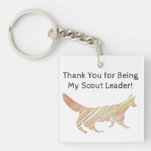Llavero Gracias Scout Leader Scouts Artistic Fox