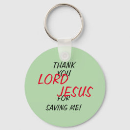 Llavero “Gracias SEÑOR JESÚS Por Salvarme” Verde
