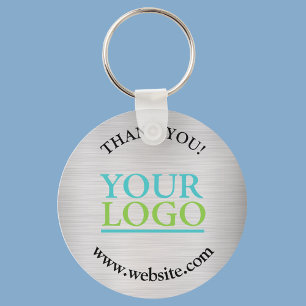 Llavero Gracias, Su logotipo, nombre del sitio web, plata