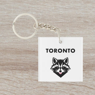 Llavero Graciosa burla de Raccoon de Toronto color claro