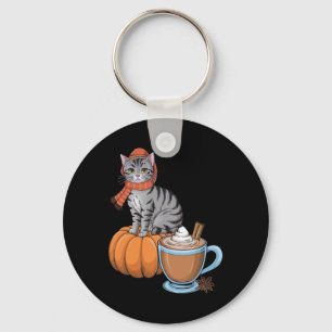 Llavero Graciosa calabaza de gato café café de acción de g
