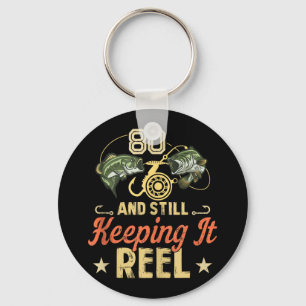 Llavero Graciosa Camisa De Pescador De Cumpleaños 80 Para 