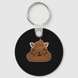 Llavero Graciosa Emoji de gato somnoliento Pajama Poo Emot